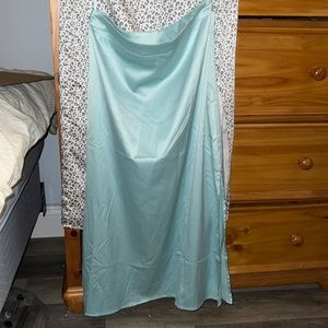 Satin Blue Skirt